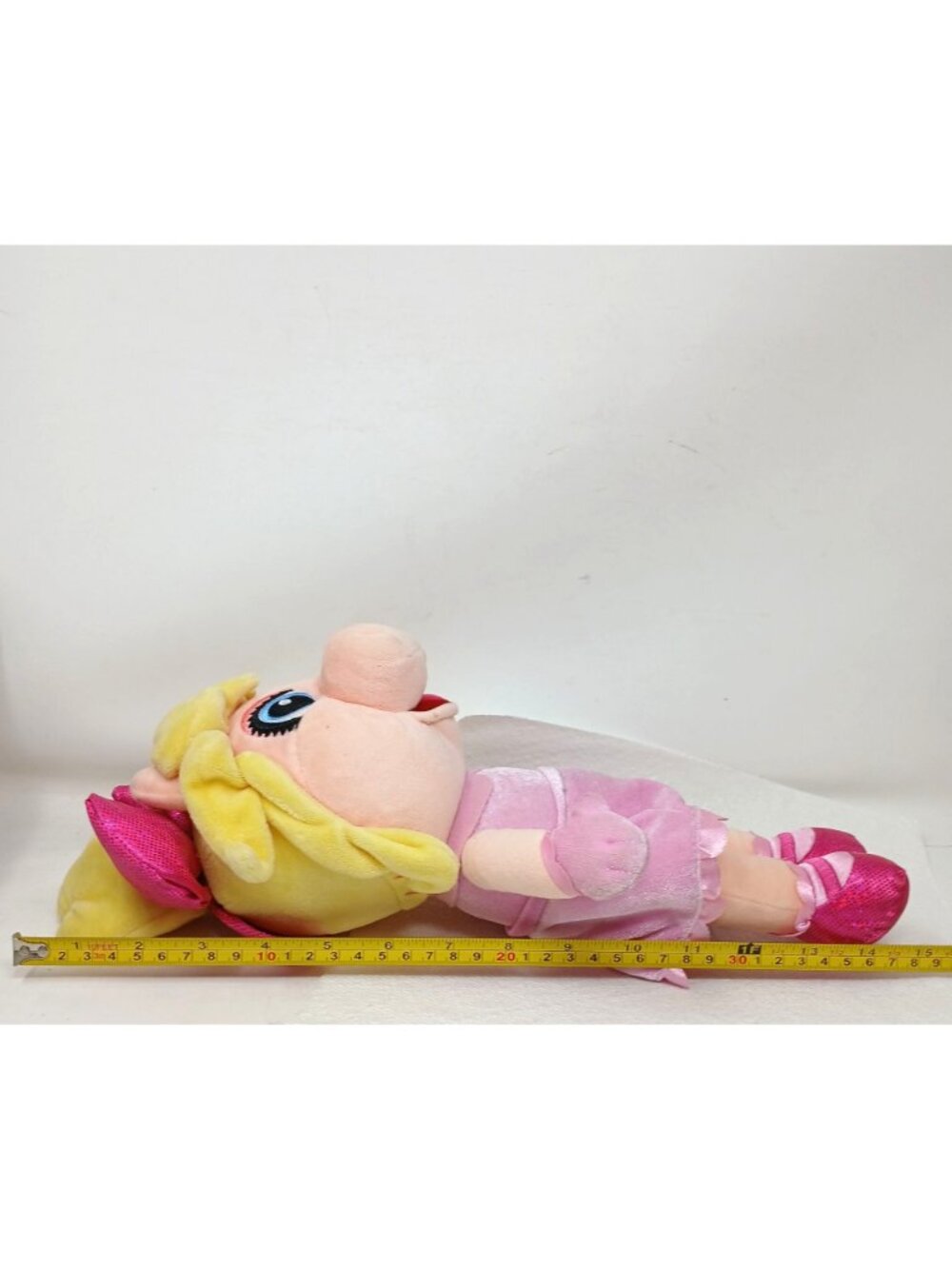 Baby Miss Piggy Plush Doll 15" Disney Store Pink Dress Sparkly Shoes #D-37 - Picture 2 of 11